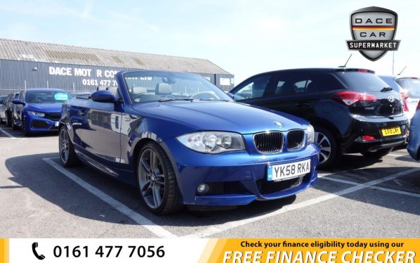 Used 2008 BLUE BMW 1 SERIES Convertible 2.0 120D M SPORT 2d 175 BHP (reg. 2008-09-01) for sale in Royton