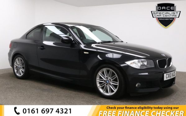 Used 2010 BLACK BMW 1 SERIES Coupe 2.0 120D M SPORT 2d 175 BHP (reg. 2010-03-16) for sale in Whitefield