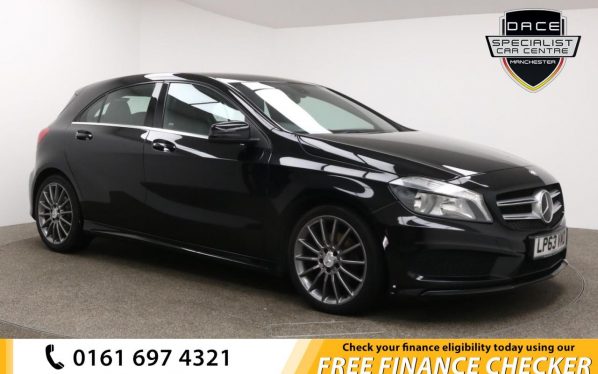 Used 2014 BLACK MERCEDES-BENZ A-CLASS Hatchback 1.5 A180 CDI BLUEEFFICIENCY AMG SPORT 5d 109 BHP (reg. 2014-02-21) for sale in Whitefield