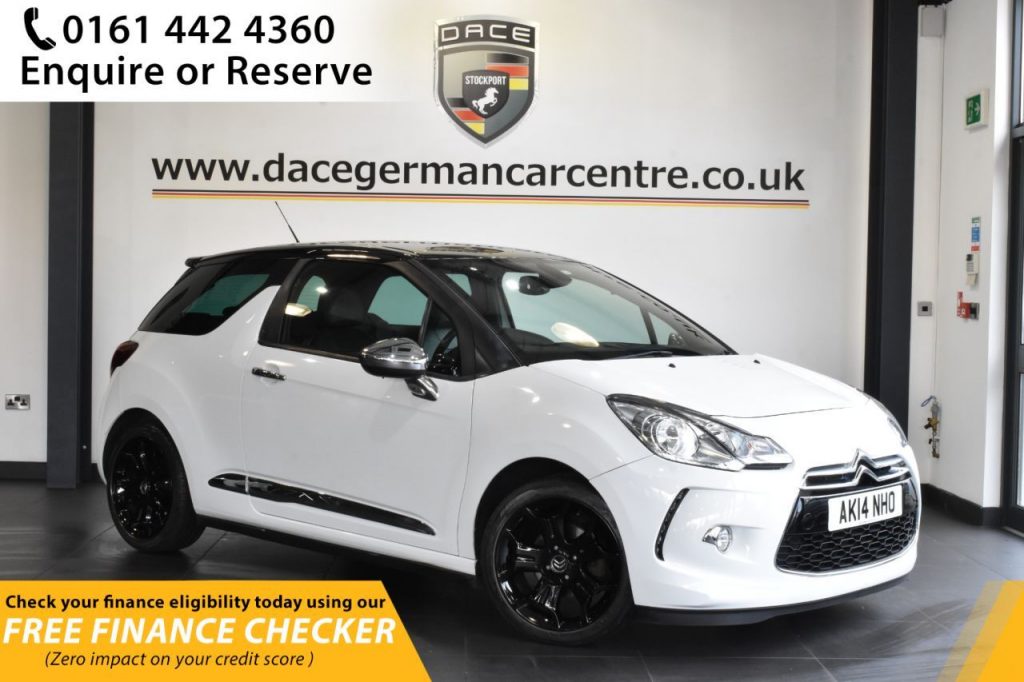 Used 2014 WHITE CITROEN DS3 Hatchback 1.6 E-HDI AIRDREAM DSPORT PLUS 3d 111 BHP (reg. 2014-04-30) for sale in Hale