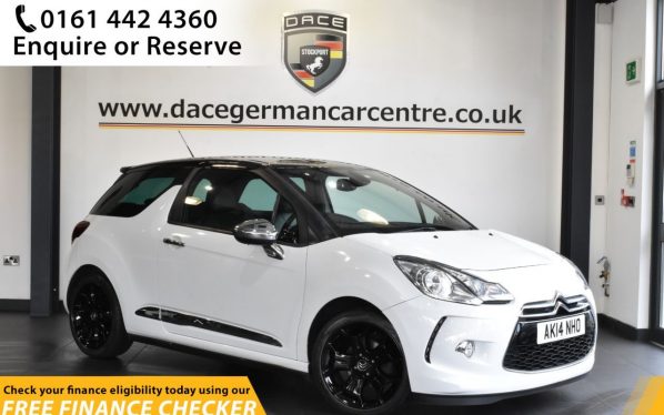 Used 2014 WHITE CITROEN DS3 Hatchback 1.6 E-HDI AIRDREAM DSPORT PLUS 3d 111 BHP (reg. 2014-04-30) for sale in Hale