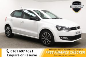 Used 2014 WHITE VOLKSWAGEN POLO Hatchback 1.2 MATCH EDITION 5d 59 BHP (reg. 2014-06-28) for sale in Whitefield