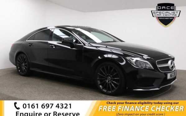 Used 2015 BLACK MERCEDES-BENZ CLS CLASS Coupe 2.1 CLS220 BLUETEC AMG LINE PREMIUM 4d AUTO 174 BHP (reg. 2015-05-27) for sale in Whitefield