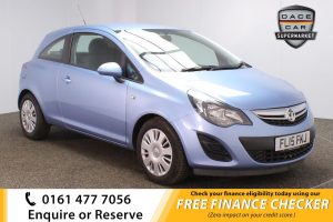 Used 2015 BLUE VAUXHALL CORSA Hatchback 1.2 DESIGN AC CDTI ECOFLEX S/S 3d 93 BHP (reg. 2015-03-20) for sale in Royton