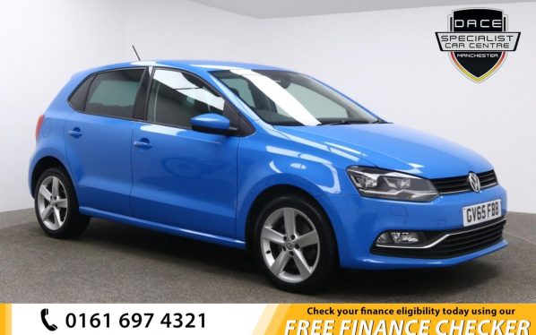 Used 2015 BLUE VOLKSWAGEN POLO Hatchback 1.0 SEL TSI 5d 109 BHP (reg. 2015-12-22) for sale in Whitefield