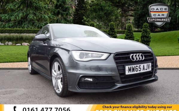 Used 2015 GREY AUDI A3 Hatchback 2.0 TDI S LINE NAV 3d AUTO 148 BHP (reg. 2015-10-30) for sale in Royton