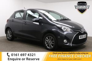 Used 2015 GREY TOYOTA YARIS Hatchback 1.3 VVT-I ICON 5d 99 BHP (reg. 2015-09-05) for sale in Whitefield