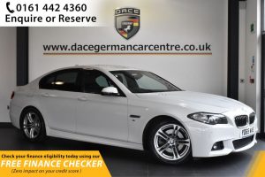 Used 2015 WHITE BMW 5 SERIES Saloon 2.0 520D M SPORT 4d AUTO 188 BHP (reg. 2015-09-15) for sale in Hale