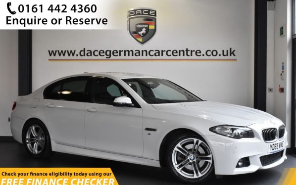 Used 2015 WHITE BMW 5 SERIES Saloon 2.0 520D M SPORT 4d AUTO 188 BHP (reg. 2015-09-15) for sale in Hale
