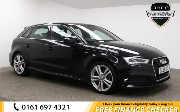 Used 2016 BLACK AUDI A3 Hatchback 1.4 TFSI S LINE 5d 148 BHP (reg. 2016-11-05) for sale in Whitefield