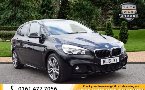 Used 2016 BLACK BMW 2 SERIES ACTIVE TOURER Hatchback 1.5 218I M SPORT ACTIVE TOURER 5d 134 BHP (reg. 2016-03-29) for sale in Royton