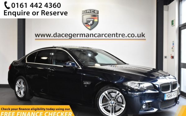 Used 2016 BLACK BMW 5 SERIES Saloon 3.0 530D M SPORT 4d AUTO 255 BHP (reg. 2016-09-19) for sale in Hale