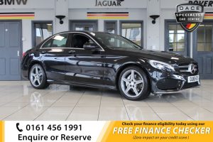 Used 2016 BLACK MERCEDES-BENZ C-CLASS Saloon 2.1 C220 D AMG LINE 4d AUTO 170 BHP (reg. 2016-05-06) for sale in Hazel Grove