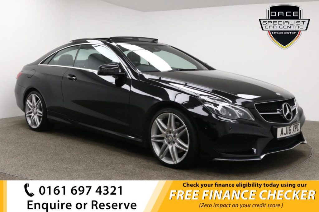 Used 2016 BLACK MERCEDES-BENZ E-CLASS Coupe 2.1 E 220 D AMG LINE EDITION 2d AUTO 174 BHP (reg. 2016-07-25) for sale in Whitefield