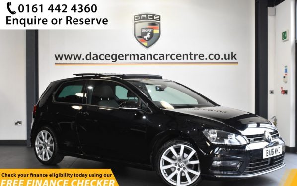 Used 2016 BLACK VOLKSWAGEN GOLF Hatchback 2.0 R LINE EDITION TDI BLUEMOTION TECHNOLOGY 3d 148 BHP (reg. 2016-06-30) for sale in Hale