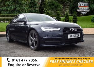 Used 2016 BLUE AUDI A6 Saloon 3.0 TDI QUATTRO BLACK EDITION 4d AUTO 268 BHP (reg. 2016-05-06) for sale in Royton