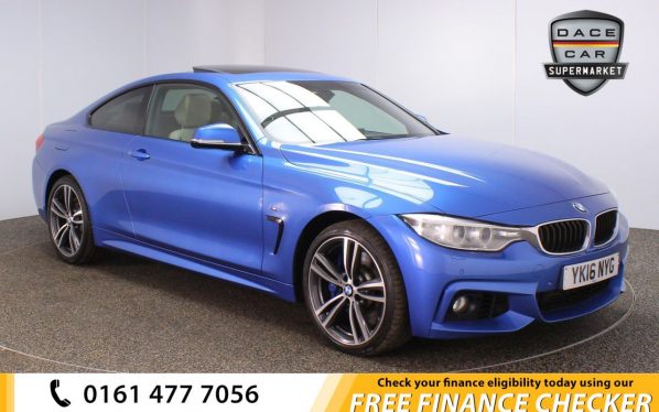 Used 2016 BLUE BMW 4 SERIES Coupe 3.0 435D XDRIVE M SPORT 2d AUTO 309 BHP (reg. 2016-03-01) for sale in Royton