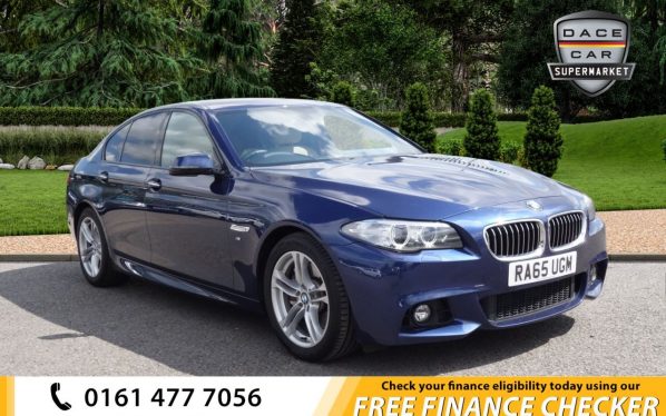 Used 2016 BLUE BMW 5 SERIES Saloon 3.0 530D M SPORT 4d AUTO 255 BHP (reg. 2016-02-08) for sale in Royton