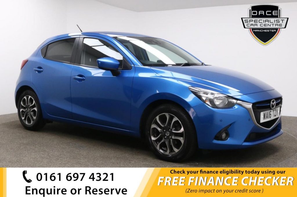 Used 2016 BLUE MAZDA 2 Hatchback 1.5 SPORT NAV 5d AUTO 89 BHP (reg. 2016-03-31) for sale in Whitefield