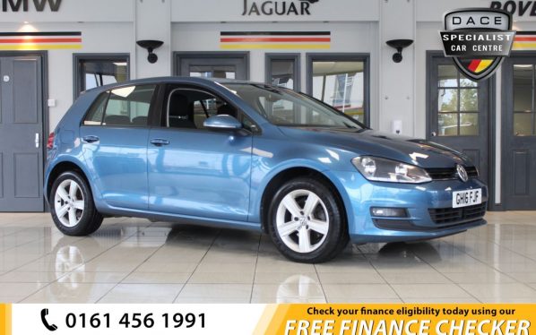 Used 2016 BLUE VOLKSWAGEN GOLF Hatchback 1.6 MATCH EDITION TDI BMT 5d 109 BHP (reg. 2016-08-24) for sale in Hazel Grove