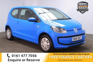 Used 2016 BLUE VOLKSWAGEN UP Hatchback 1.0 MOVE UP 3d 59 BHP ( VERY LOW MILES ) (reg. 2016-05-31) for sale in Royton