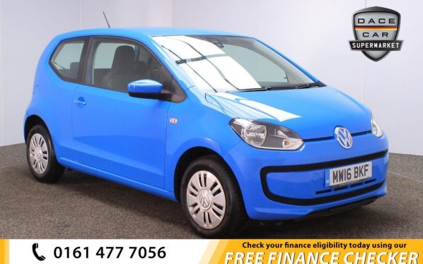 Used 2016 BLUE VOLKSWAGEN UP Hatchback 1.0 MOVE UP 3d 59 BHP ( VERY LOW MILES ) (reg. 2016-05-31) for sale in Royton
