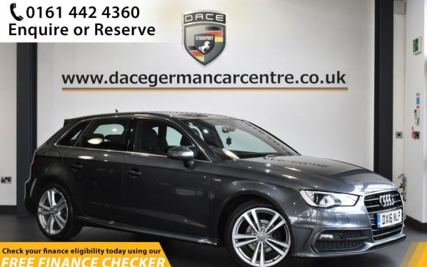 Used 2016 GREY AUDI A3 Hatchback 2.0 TDI S LINE NAV 5d 148 BHP (reg. 2016-03-01) for sale in Hale