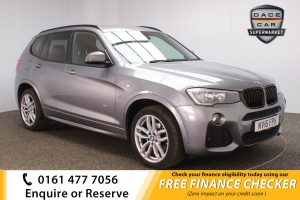 Used 2016 GREY BMW X3 4x4 2.0 XDRIVE20D M SPORT 5d AUTO 188 BHP (reg. 2016-05-27) for sale in Royton