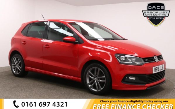 Used 2016 RED VOLKSWAGEN POLO Hatchback 1.2 R LINE TSI 5d 89 BHP (reg. 2016-07-22) for sale in Whitefield