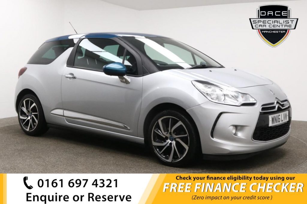 Used 2016 SILVER DS DS 3 Hatchback 1.2 PURETECH DSTYLE NAV S/S 3d 109 BHP (reg. 2016-03-31) for sale in Whitefield