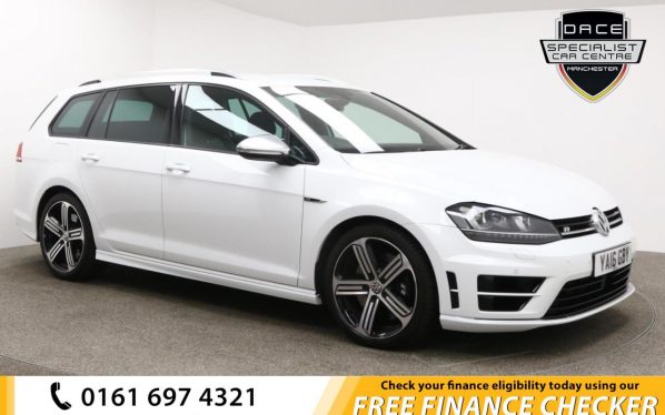 Used 2016 WHITE VOLKSWAGEN GOLF Estate 2.0 R TSI DSG 5d 296 BHP (reg. 2016-06-10) for sale in Whitefield