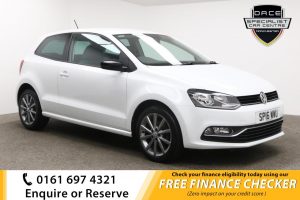 Used 2016 WHITE VOLKSWAGEN POLO Hatchback 1.0 SE DESIGN 3d 60 BHP (reg. 2016-03-09) for sale in Whitefield