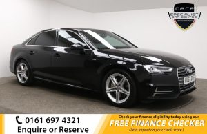 Used 2017 BLACK AUDI A4 Saloon 2.0 TDI S LINE 4d AUTO 188 BHP (reg. 2017-09-19) for sale in Whitefield