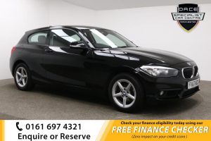 Used 2017 BLACK BMW 1 SERIES Hatchback 2.0 118D SE 3d 147 BHP (reg. 2017-10-31) for sale in Whitefield