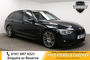 Used 2017 BLACK BMW 3 SERIES Estate 2.0 320D M SPORT TOURING 5d AUTO 188 BHP (reg. 2017-03-29) for sale in Whitefield