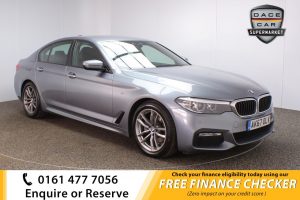 Used 2017 BLUE BMW 5 SERIES Saloon 2.0 520D M SPORT 4d AUTO 188 BHP (reg. 2017-12-15) for sale in Royton