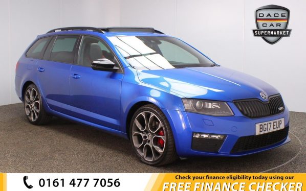 Used 2017 BLUE SKODA OCTAVIA Estate 2.0 VRS TDI DSG 5d AUTO 181 BHP (reg. 2017-03-29) for sale in Royton