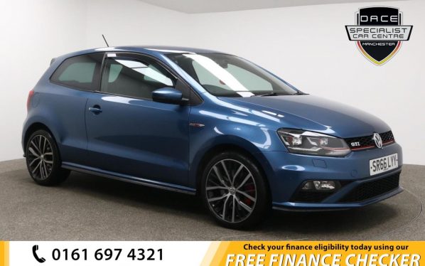 Used 2017 BLUE VOLKSWAGEN POLO Hatchback 1.8 GTI 3d 189 BHP (reg. 2017-01-31) for sale in Whitefield