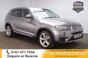 Used 2017 GREY BMW X3 Estate 2.0 XDRIVE20D XLINE 5d AUTO 188 BHP (reg. 2017-04-03) for sale in Royton