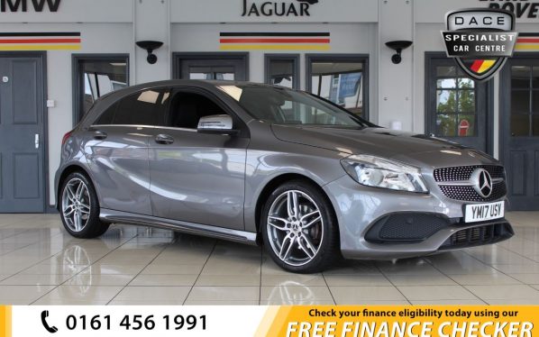 Used 2017 GREY MERCEDES-BENZ A-CLASS Hatchback 1.5 A 180 D AMG LINE 5d AUTO 107 BHP (reg. 2017-07-31) for sale in Hazel Grove
