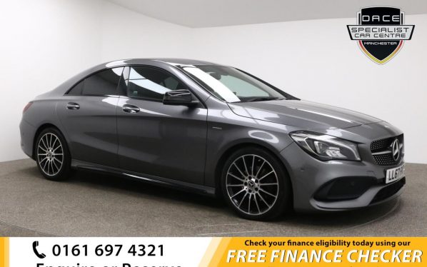 Used 2017 GREY MERCEDES-BENZ CLA Coupe 1.6 CLA 180 WHITEART 4d AUTO 121 BHP (reg. 2017-10-31) for sale in Whitefield