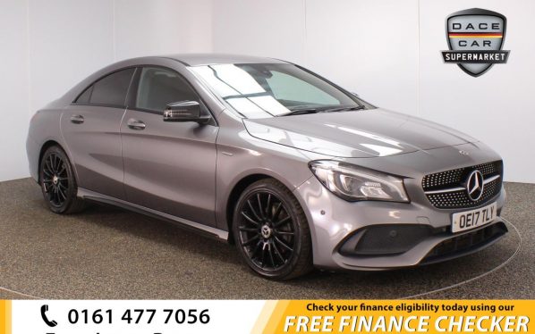 Used 2017 GREY MERCEDES-BENZ CLA Coupe 2.1 CLA 200 D WHITEART 4d 134 BHP (reg. 2017-06-21) for sale in Royton
