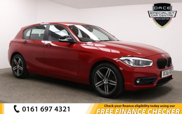 Used 2017 RED BMW 1 SERIES Hatchback 1.5 116D SPORT 5d 114 BHP (reg. 2017-01-13) for sale in Whitefield