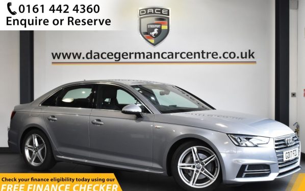 Used 2017 SILVER AUDI A4 Saloon 2.0 TDI S LINE 4d 188 BHP (reg. 2017-05-30) for sale in Hale