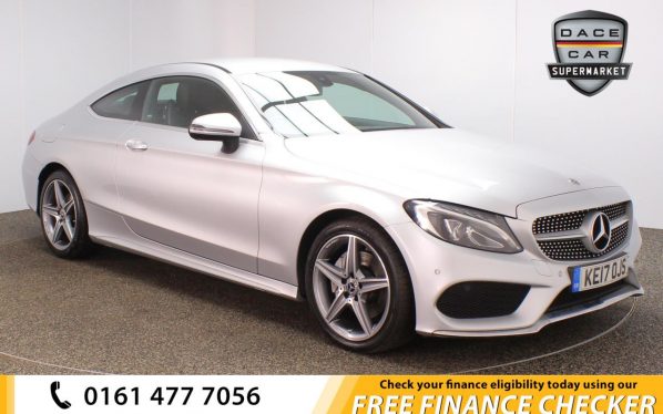 Used 2017 SILVER MERCEDES-BENZ C CLASS Coupe 2.1 C 220 D AMG LINE 2d AUTO 168 BHP (reg. 2017-07-24) for sale in Royton