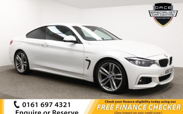 Used 2017 WHITE BMW 4 SERIES Coupe 2.0 420D M SPORT 2d AUTO 188 BHP (reg. 2017-11-23) for sale in Whitefield