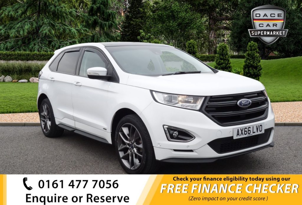 Used 2017 WHITE FORD EDGE Estate 2.0 SPORT TDCI 5d AUTO 207 BHP (reg. 2017-01-25) for sale in Royton