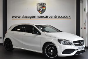 Used 2017 WHITE MERCEDES-BENZ A-CLASS Hatchback 1.5 A 180 D AMG LINE 5d 107 BHP (reg. 2017-03-01) for sale in Hale