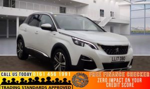 Used 2017 WHITE PEUGEOT 3008 Hatchback 2.0 BLUEHDI S/S GT 5d AUTO 180 BHP (reg. 2017-06-23) for sale in Hazel Grove