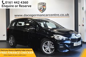 Used 2018 BLACK BMW 2 Series GRAN TOURER Estate 1.5 218I M SPORT 5d AUTO 139 BHP (reg. 2018-11-30) for sale in Hale